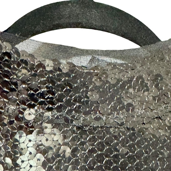 Intimately Free People Black Sequin Mockneck Long Sleeve Blouse size Medium - Picture 4 of 12